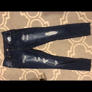 Never worn Distressed Blue Jeans